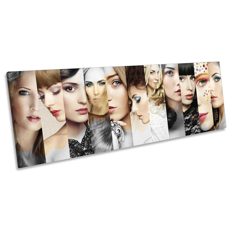 Makeup Fashion Beauty Salon - Wrapped Canvas Panoramic Print, 30.48cm H x 91.44cm W x 2cm D