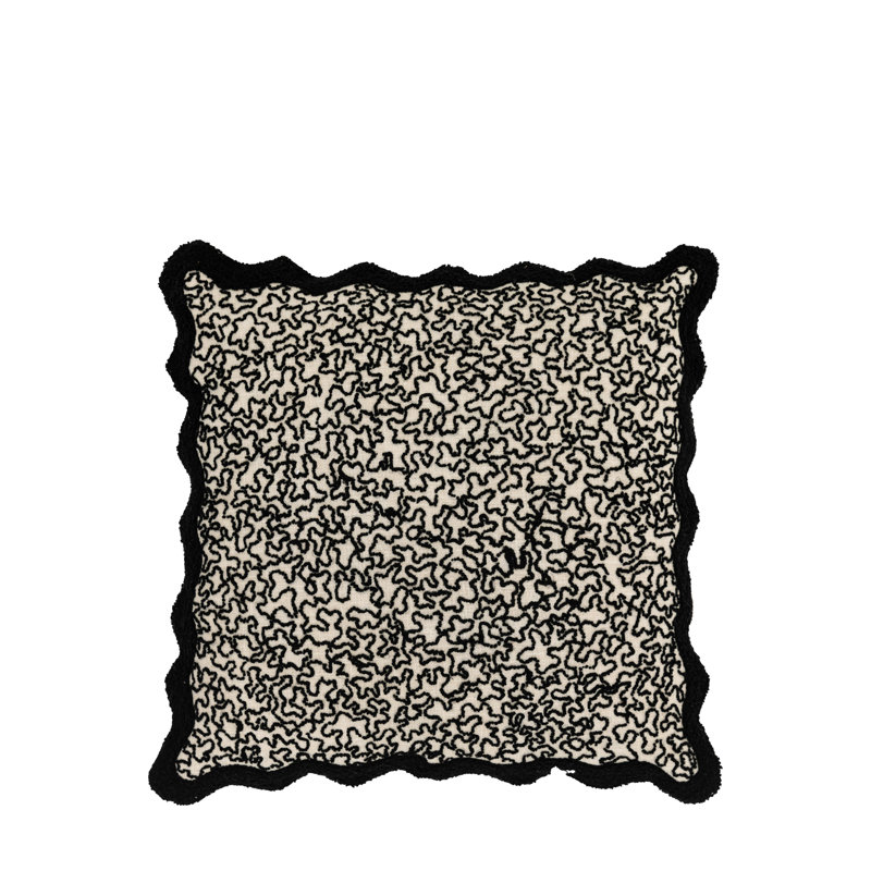Bennette Black Square Throw Cushion