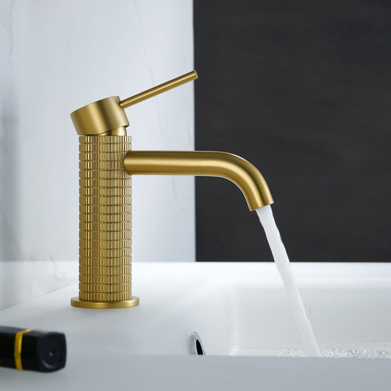 AF-011- Single Bathroom Faucet, Gold