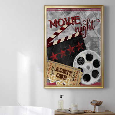 «Movie Night II», toile encadrée de qualité supérieure - prête à être accrochée