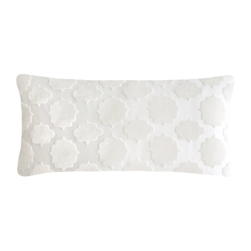 Mod Fretwork  Rectangle Pillow Cover & Insert, White