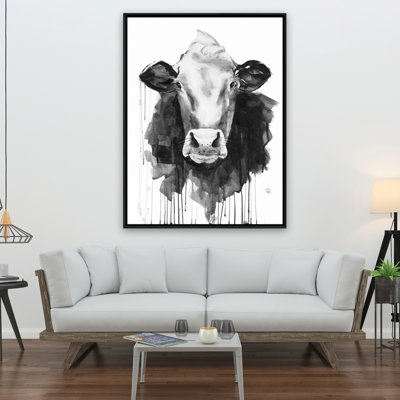 Cow Print On Canvas
