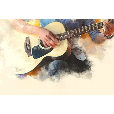 Adesubomi, homme jouant de la guitare sur toile, impression