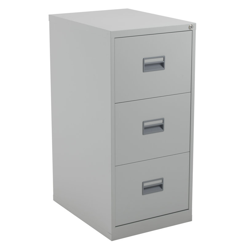 46.5cm Wide 3 -Drawer Steel File Cabinet, Grey