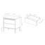 53cm W Metal Bedside Table-693772017