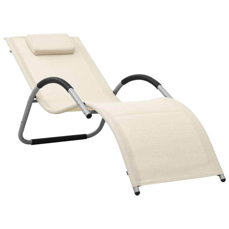 Ardis Reclining Deck Chair, White