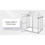 Walk In Greenhouse - Serre d'extérieur 4 pi x 6 pi avec évent de toit et gouttière - Panneaux robustes en polycarbonate avec cadre en aluminium 