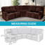 Housse pour canapé modulaire en velours extensible 7 pièces - Housse pour canapé en L inclinable - Lavable-411267617