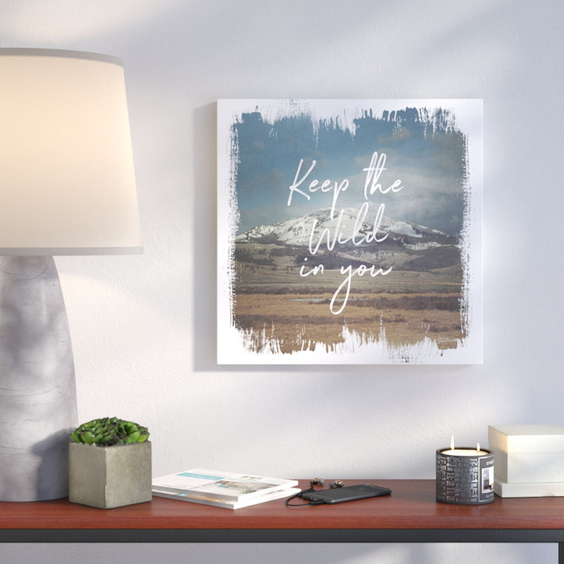 «Wild Wishes I», art textuel, H 18 po x l 18 po x P 1 po, Toile tendue