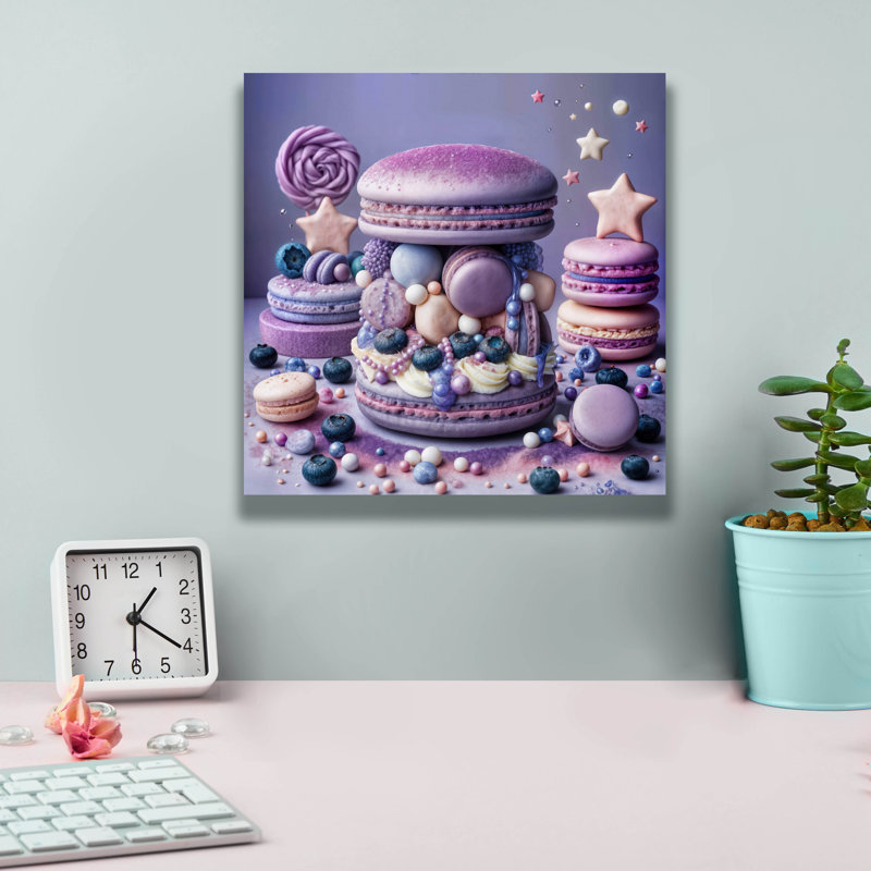 «Lavander and Blueberries Desert» par Rey Klimt, art mural sur toile, 12 po x 12 po, H 12 po x l 12 po