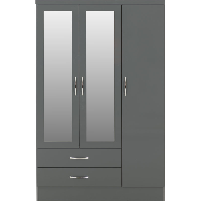 Cascio 3 Door Wardrobe, Gloss Grey