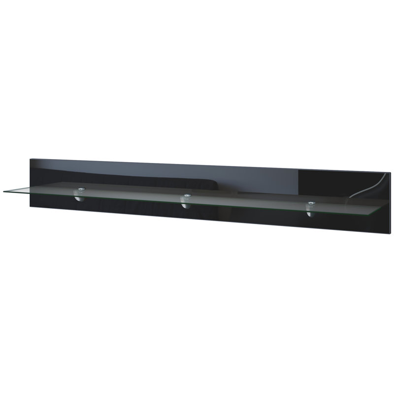 Mccloskey Floating Shelf, Black, 20cm H x 146cm W x 19cm D