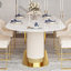 Table de salle à manger ovale légère et luxueuse, légère et brillante-1295161402