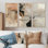 «Black and Grey Brushstroke», ensemble de décorations murales abstraites