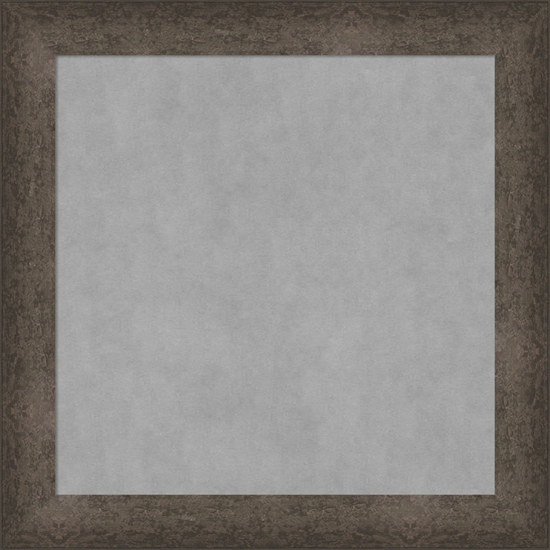 Tableau magnétique encadré bronze tacheté clair, H 29 po x l 29 po