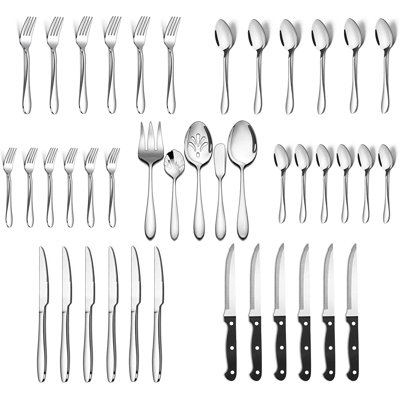 Lark Manor Geertruidenberg Stainless Steel Flatware Set - Service for 6
