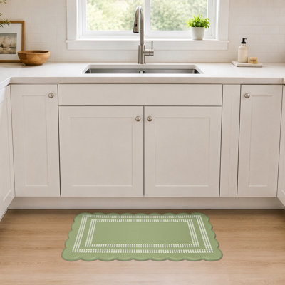 Remi Anti-Fatigue Non-Skid Scalloped Edge Kitchen Mat
