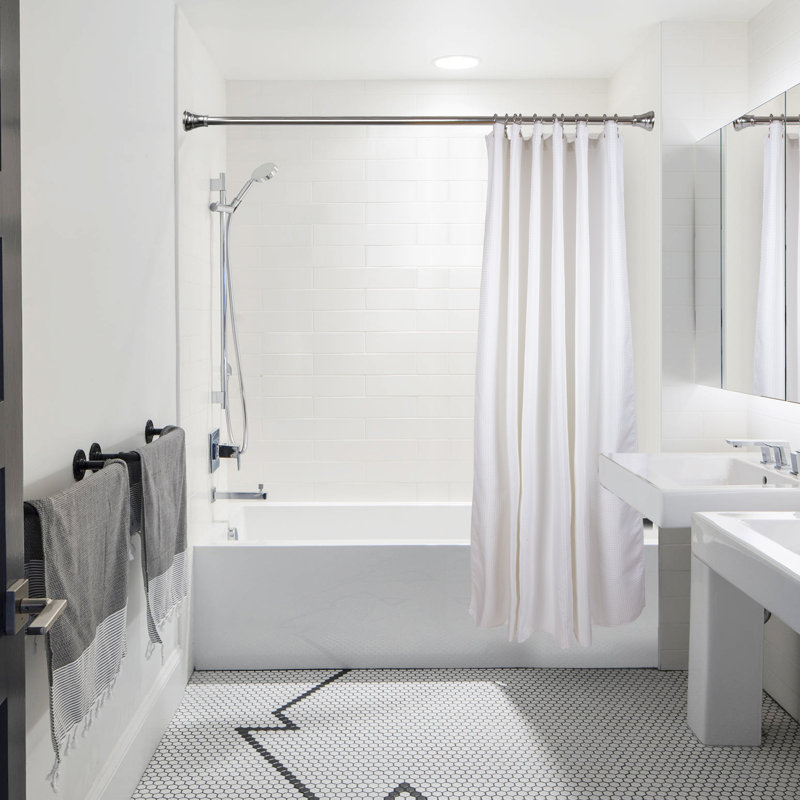 Crochets de rideau de douche pour salle de bain, Chrome