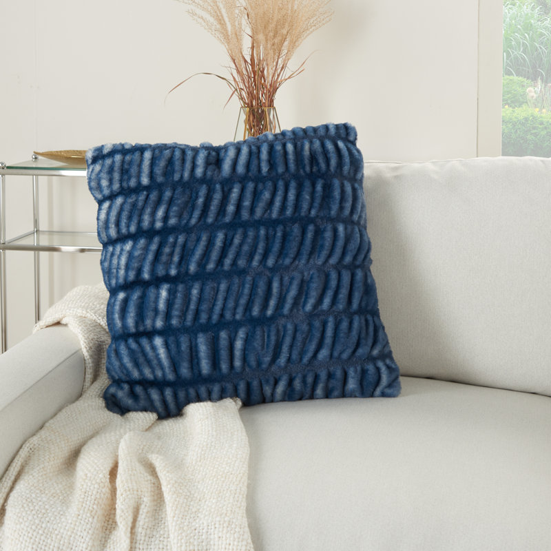  Square Pillow Cover and Insert, Navy