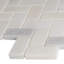 Carrelage mural mosaïque en marbre poli 12 po x 12 po Iona Mist Herringbone