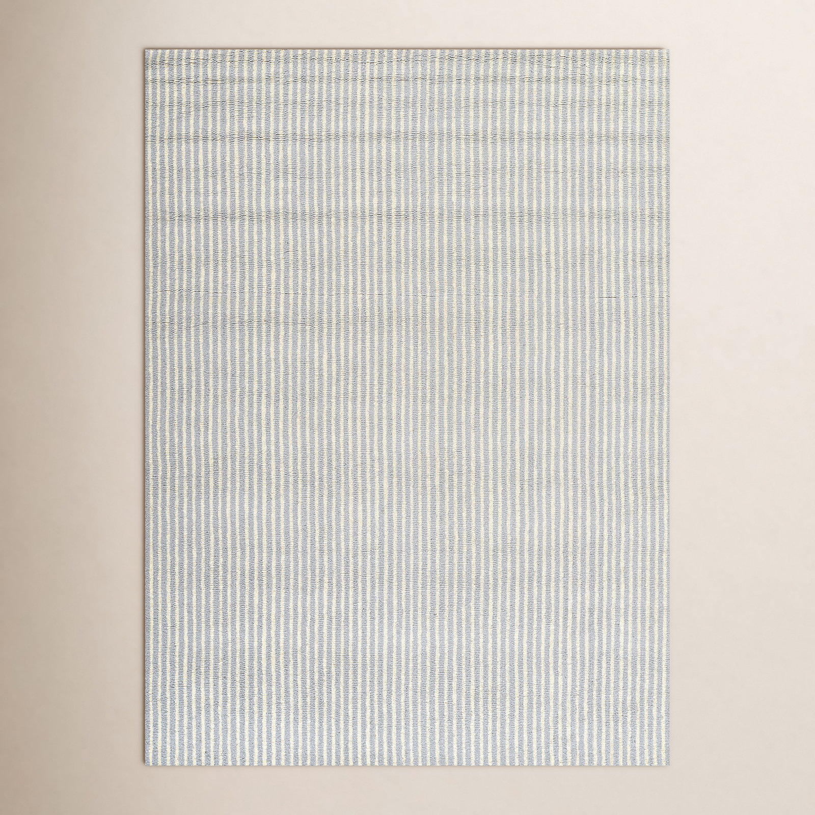 Lola Blue Hand-Tufted Striped Wool Rug, Rectangle 2' x 3'