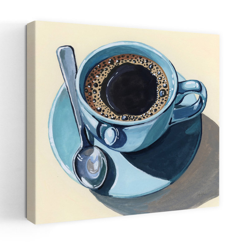 Café noir avec art contemporain Crema, H 18 po x l 18 po