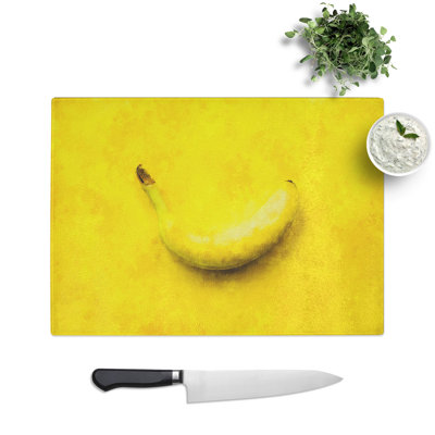 Yellow Banana Painting Chopping Board