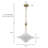 1-Light Opal White Glossy Glass Schoolhouse Pendant