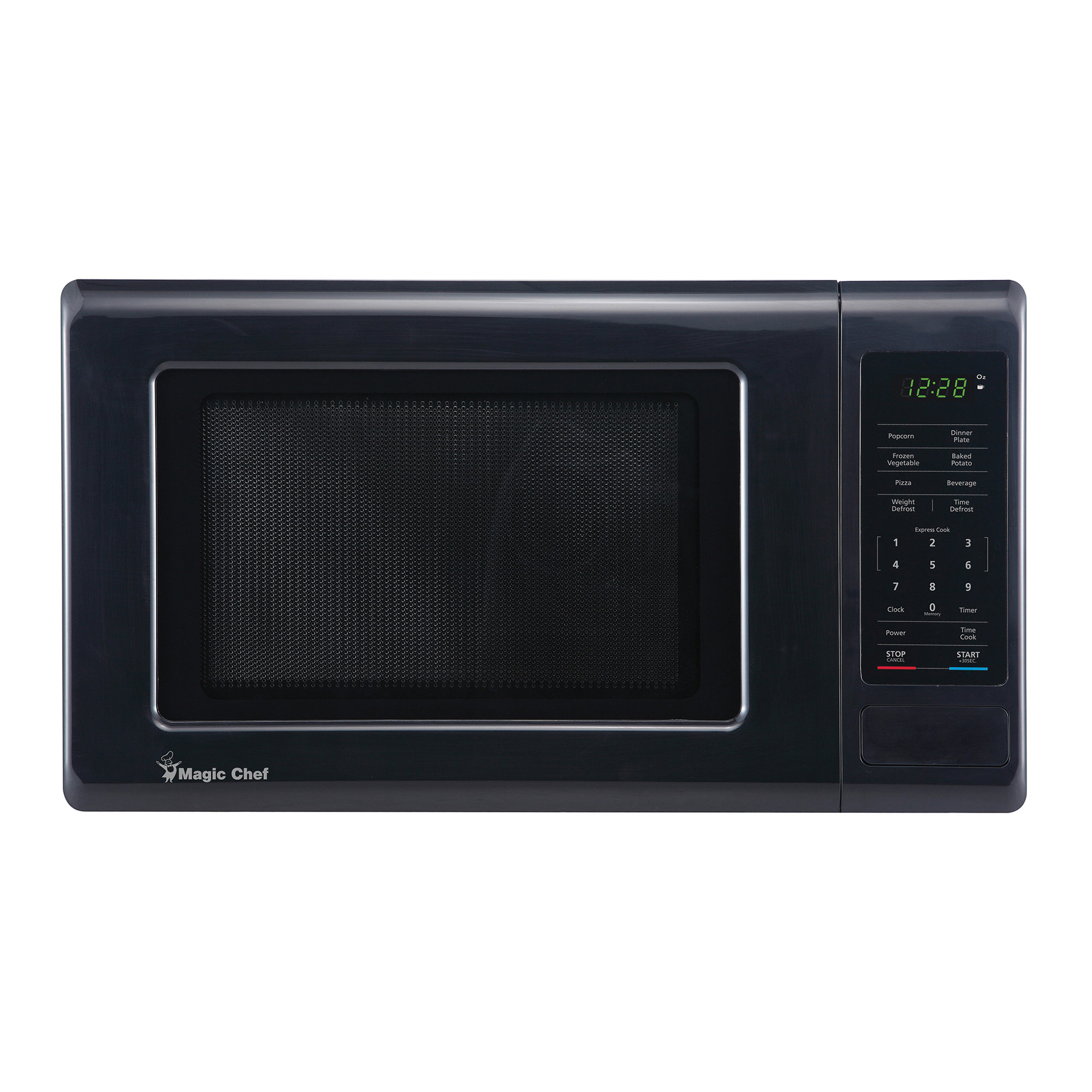 Black+Decker Digital Microwave Oven With Turntable Push-Button Door, Child  Safety Lock, Stainless Steel, 0.9 Cu Ft