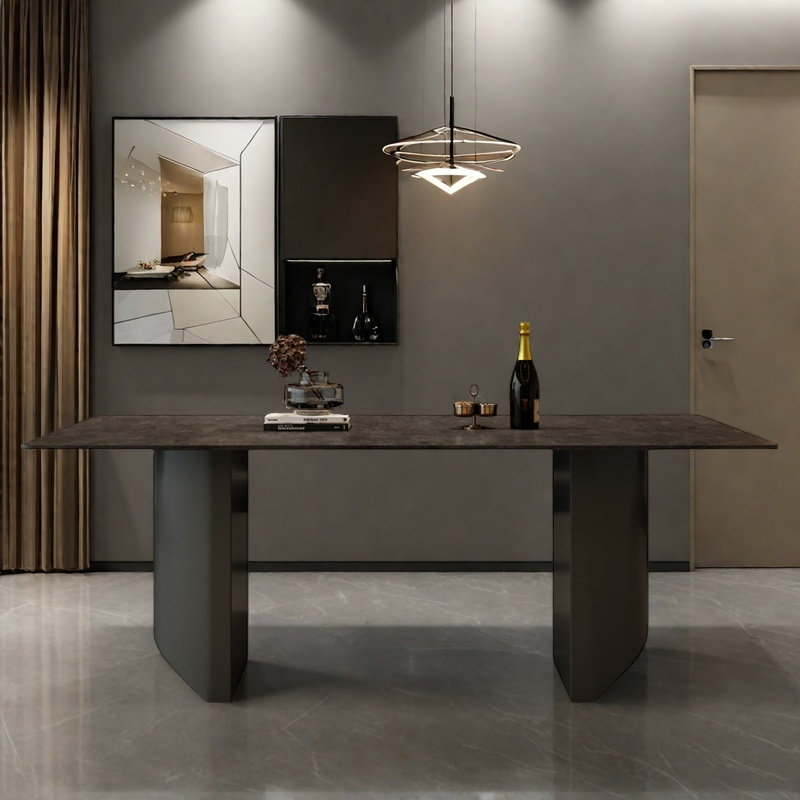 Small apartment stylish dining table, 29.5”H x 62.9”L x 35.4”W