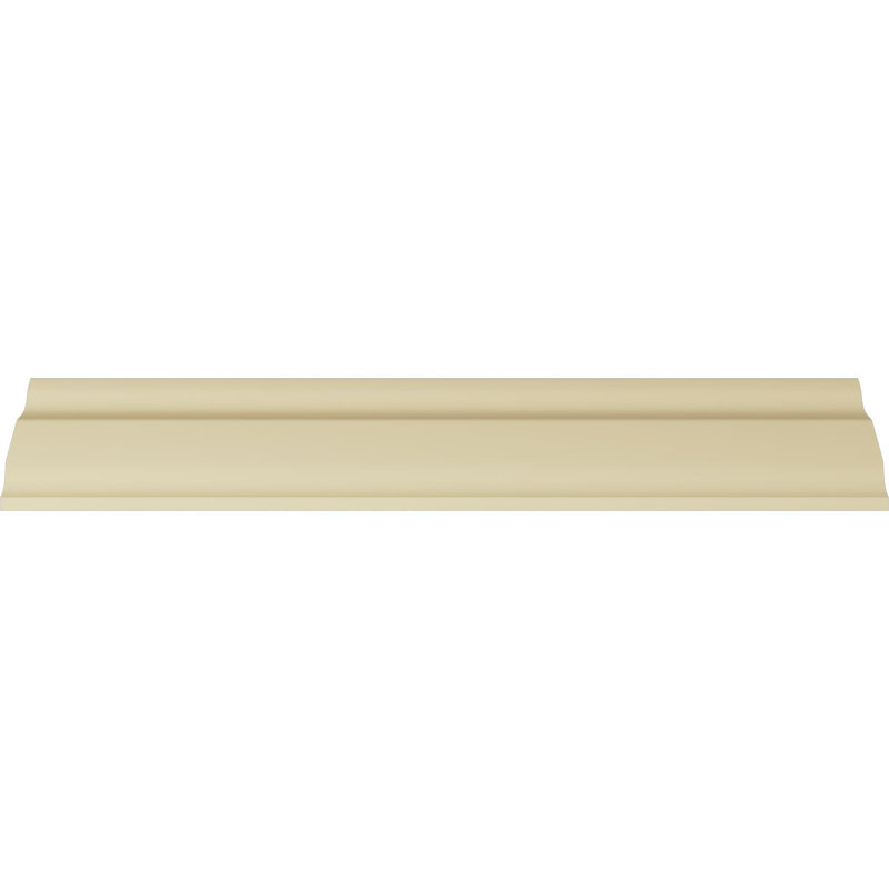 Primed White Polyurethane Traditional Crown Moulding Sample, 12" Length