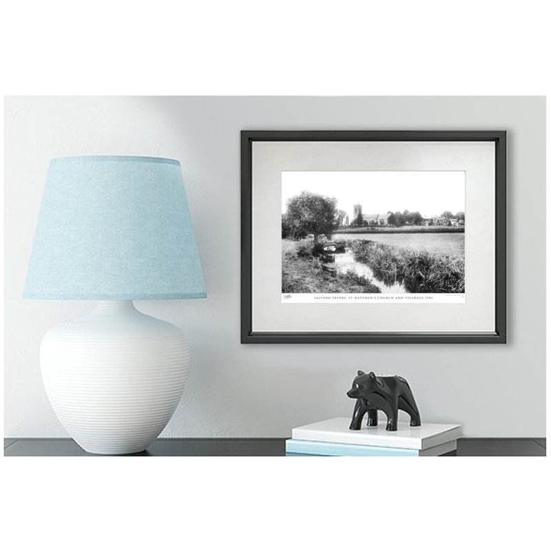 Salford Priors, St Matthew's Church And Vicarage 1901 by Francis Frith - Single Picture Frame Print, 40cm H x 50cm W