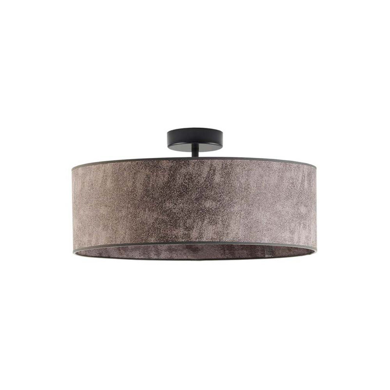 Audriona Semi Flush Mount, Black, 30cm H x 50cm W x 50cm D, Mustard