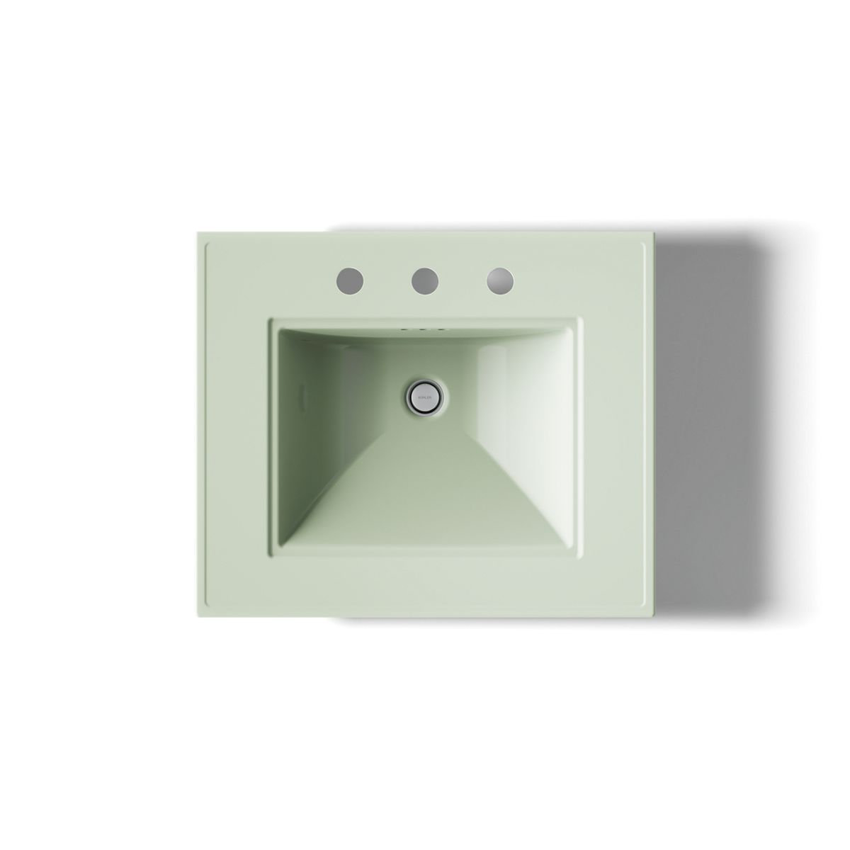 Memoirs Stately Pedestal Bathroom Sink, 8" Centers, 34.75" H x 20.5" W x 24.5" L, Aspen Green