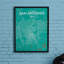 «San Antonio City Map», reproduction d'impression sur affiche en vert-24705518
