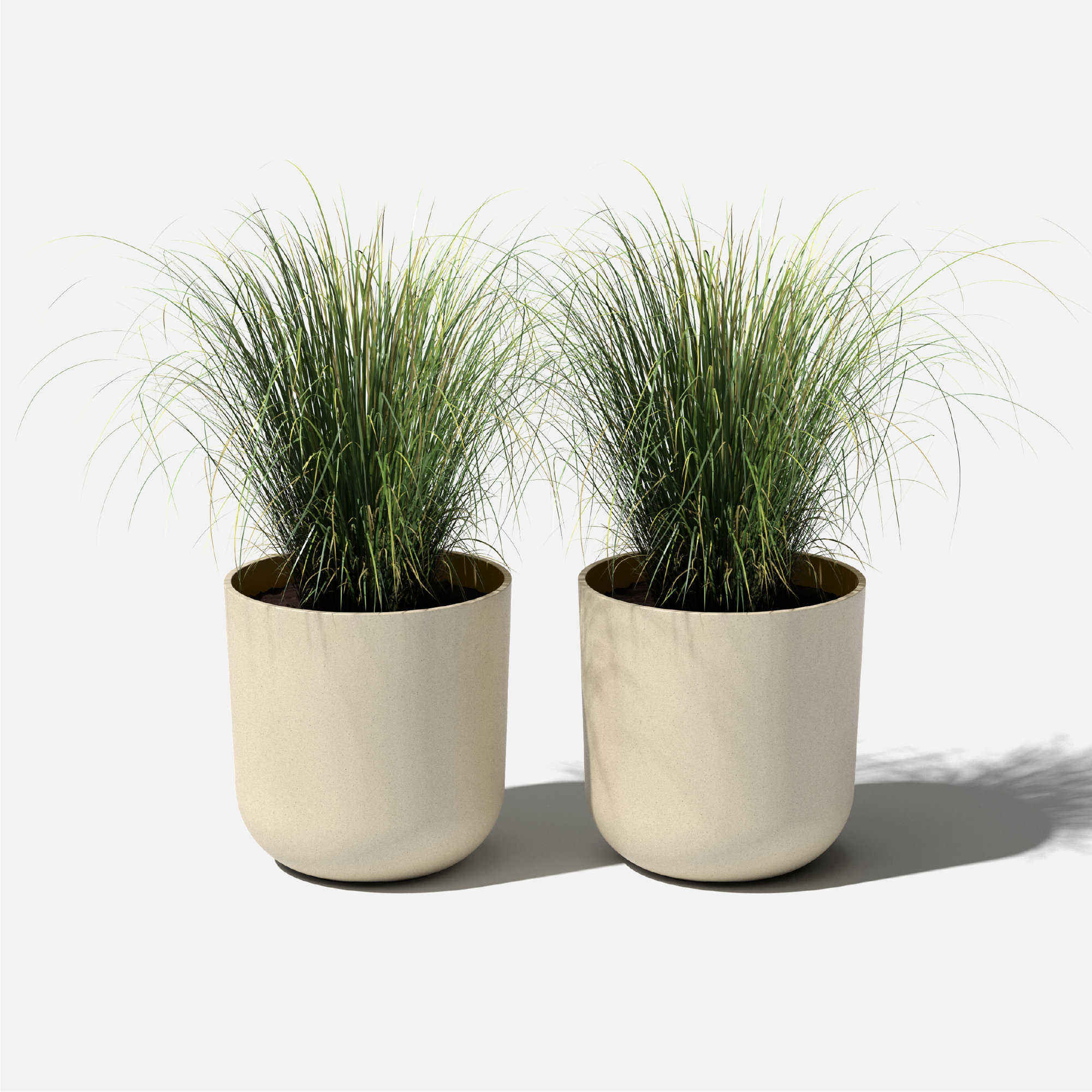 Pure Series Planter, 2, Sand, 19.75" H x 18.5" W x 18.5" D