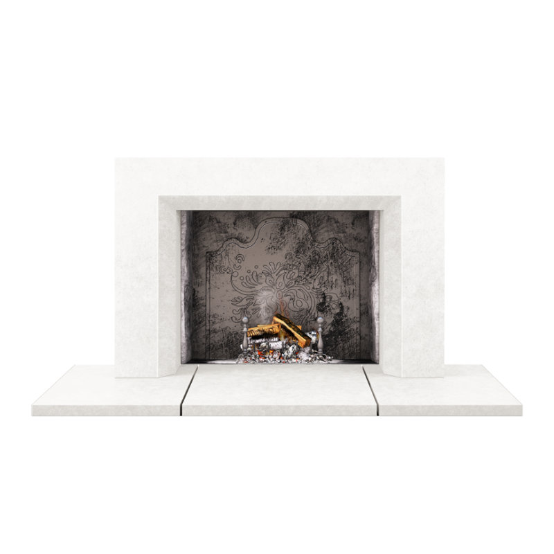 Miami Fireplace Surround, Smooth White