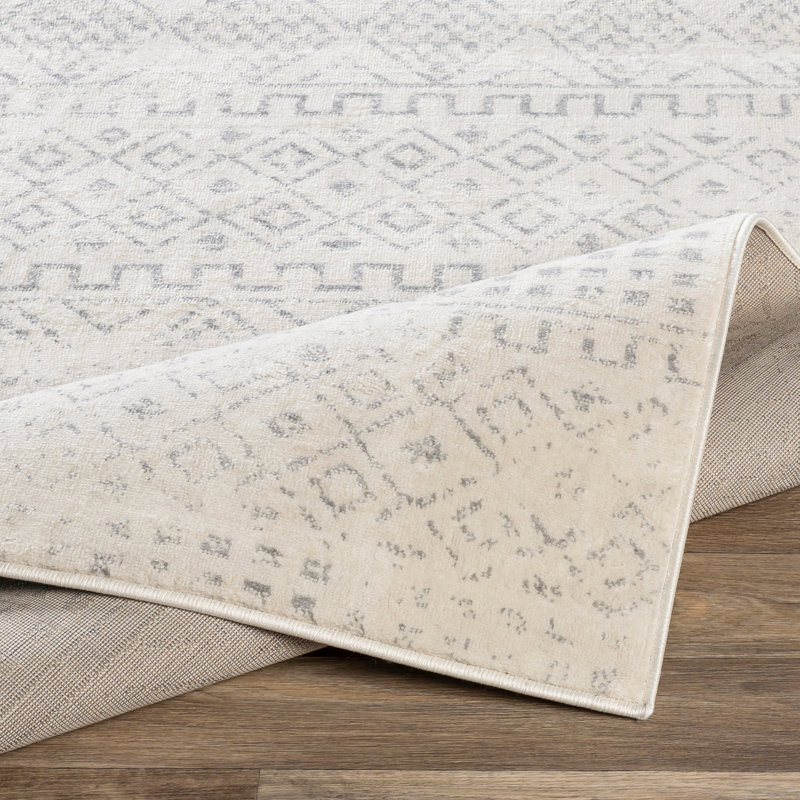 Alpers Grey/White Rug, Rectangle 160 x 215cm
