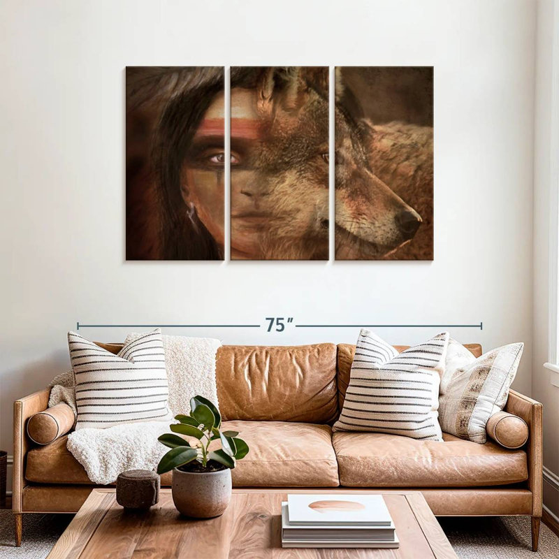 Leisha Wolf Brother, 36" H x 57" W