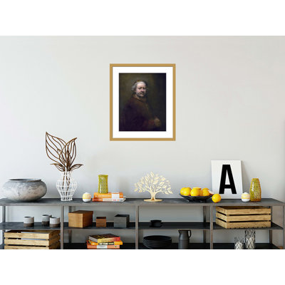 Autoportrait à l'âge de 63 ans par Rembrandt van Rijn - Estampe numérique encadrée