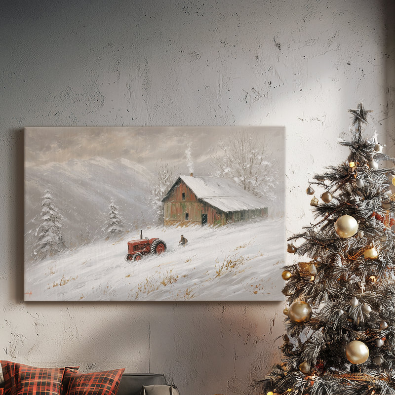Icalles of Frostlit Serenade - Toile tendue avec châssis de qualité supérieure, H 12 po x l 18 po