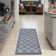 Adianey Red Barrel Studio Easy Care Trellis Denim Blue Indoor/Outdoor Area Rug