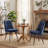 Modern Fabric Upholstered Dining Chairs Armless Side Chairs with Metal Frame For Kitchen Dining Room-1096978258