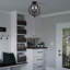 Plafonnier semi-encastré géométrique de style lustre à 4 lumières de 15 po Borger-1554926004