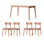 Table solid wood rectangle household simple