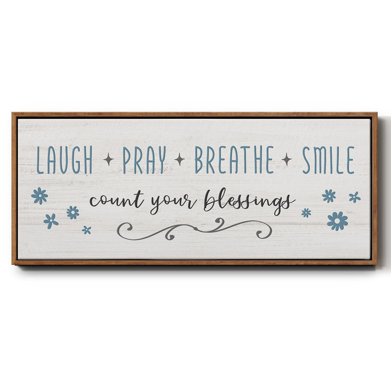 «Count Your Blessings», toile encadrée, H 20 po x l 50 po