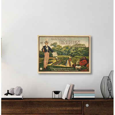 " Uncle Sam Says - Garden To Cut Food Costs, 1917 " by 20th Century American Artist