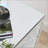 Inverted Triangular Mirror Coffee Table with Crystal Diamond Inlay