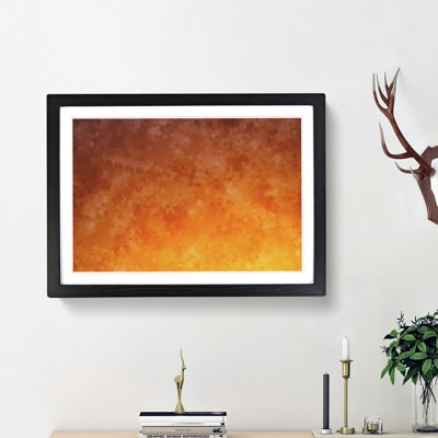 Birds in Flight During an Orange Sunrise - Picture Frame Painting Print on MDF