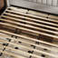 Lit plateforme tapissier moderne, 10 lattes + 3 pieds de support centraux, très grand lit, aucun sommier requis, assemblage facile